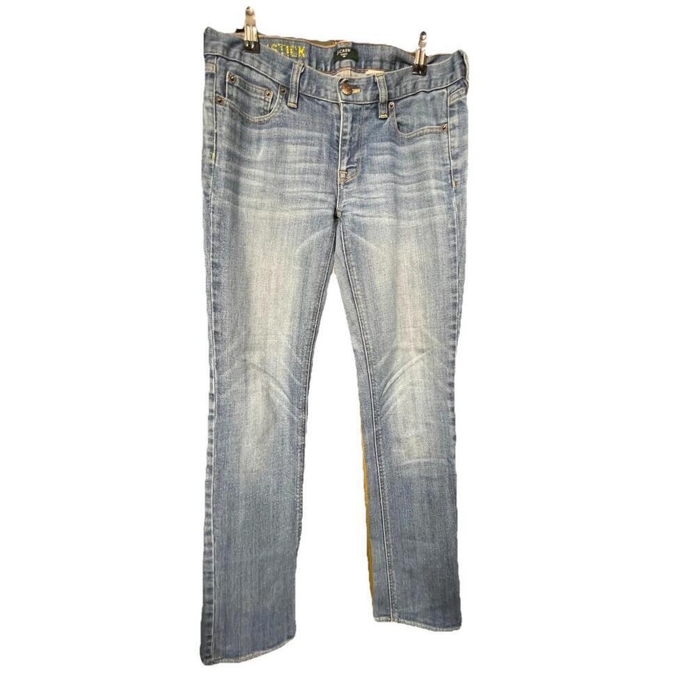 J. Crew Women’s Matchstick Jeans Medium Wash Straight Fit Mid Rise 30W 31L